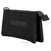 Estojo escolar Dohe Colour Vibes - 3 compartimentos / Preto