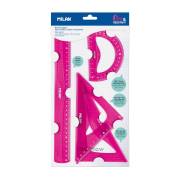 Conjunto Geometria Flexível Milan - 4 Peças / Rosa