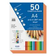 Pack de 50 Cartolinas Dohe - 180 g/m2 / A4 / Laranja