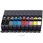 Pack 10 tinteiros compatíveis Canon PFI300