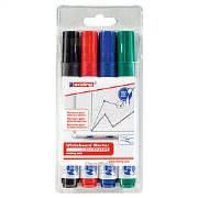Pack 4 Marcadores Edding 660 para Quadro Branco - Traço 1,5 e 3 mm / cores sortidas