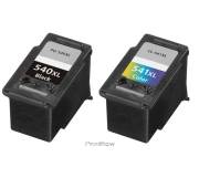 Pack 2 tinteiros compatíveis Canon PG540XL preto e CL541XL cor