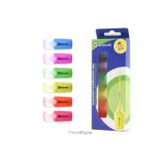 Pack 6 mini marcadores fluorescentes Bismark - Néon sortidos