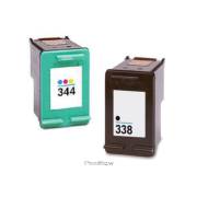 Pack 2 Tinteiros compatíveis Hp 338 preto + Hp 344 cores