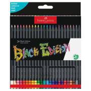 Pack 24 lápis de cor Faber-Castell Black Edition - (papel claro / escuro / colorido)