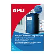 Etiquetas resistentes Apli 105 x 148 mm (20 folhas / 4 por folha)