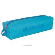 Estojo escolar Dohe Colour Vibes - 1 compartimento / 21x5xm / Azul Ciano
