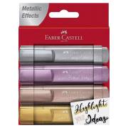 Pack 4 marcadores fluorescentes Faber-Castell Textliner 46 Metallic