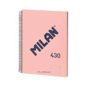 Caderno espiral Milan Serie 1918 - A4 / pautado / 80 folhas / rosa