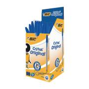 Pack 50 esferográficas Bic cristal original azul - ponta redonda 1mm