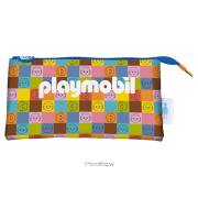 Estojo escolar Dohe Playmobil Unite As One - 3 compartimentos / Fecho duplo