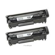 Pack 2 toners compatíveis Hp 12a (q2612a)