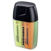 Pack 4 marcadores fluorescentes Stabilo Boss - estojo plástico duro