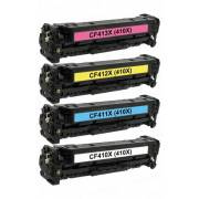 Pack 4 toners compatíveis Hp 410x