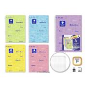 Pack 5 cadernos espiral Golden - 80 folhas / capa dura / cores pastel sortidas