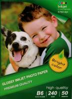 Papel Fotográfico Jato de Tinta B6 Brilhante (240g / 50 folhas)