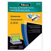 Pack de 100 capas de encadernação Fellowes – polipropileno / A4 / 500 mícrons / acabamento de qualidade / transparente