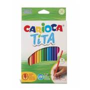 Pack 36 lápis de cor carioca tita - cores sortidas