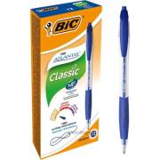 Pack 12 esferográficas Bic Atlantis Classic azul - ponta retrátil 1mm