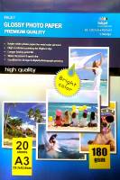 Papel Fotográfico Jato de Tinta A3 Brilhante (180g / 20 folhas)