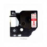 Fita compatível Dymo D1 45012 vermelho / transparente - 12mm x 7m (S0720520)