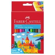 Pack 24 Canetas de feltro Faber-Castell - Ponta fina