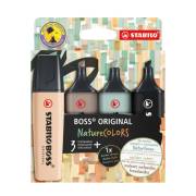 Pack 4 marcadores Stabilo Boss Naturecolors