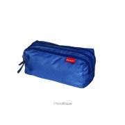 Estojo escolar Enri - 3 compartimentos / Azul