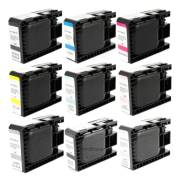Pack 9 tinteiros compatíveis Epson t5801 - t5809