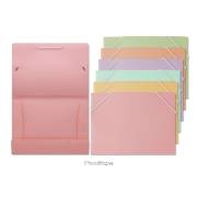 Pack 6 pastas com elástico Bismark - A5 / Polipropileno / Cores pastel sortidas