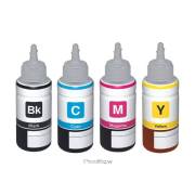 Pack 4 garrafas de tinta compatível Canon