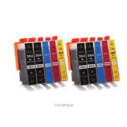 Pack 10 tinteiros compatíveis Hp 364xl (CMYK)
