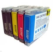 Pack 5 tinteiros compatíveis Brother LC970 / LC1000 (CMYK)