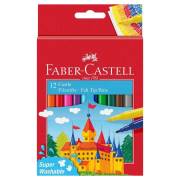 Pack 12 Canetas de feltro Faber-Castell - Ponta fina