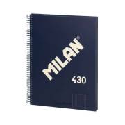Caderno espiral Milan Serie 1918 - A4 / quadriculado / 80 folhas / azul