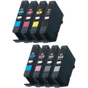 Pack 8 tinteiros compatíveis Canon CLI65