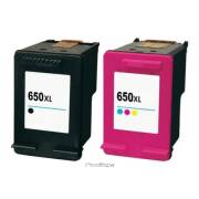 Pack 2 Tinteiros compatíveis Hp 650xl