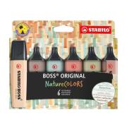 Pack 6 marcadores Stabilo Boss Naturecolors