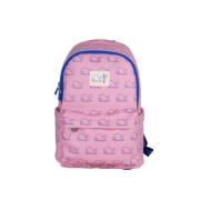 Mochila infantil Milan Coleção 460 - 9.5L / Compartimento principal e bolso frontal com fecho / 2 bolsos laterais / Rosa e azul