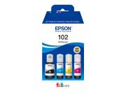 Pack de 4 tintas originais Epson Ecotank 102 (C13T03R640)