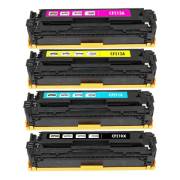 Pack 4 toners compatíveis Hp 131x preto + 131a cores