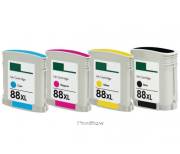 Pack 4 tinteiros compatíveis Hp 88xl