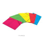 Pack 20 pastas com elástico Mariola - Tamanho folio / Cartão couché 500 g/m2 / Cores sortidas