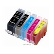 Pack 5 tinteiros compatíveis Canon 520XL / 521XL