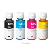 Pack tinta compatível Hp gt51 preto + Hp gt52 cores