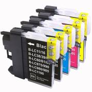 Pack 5 tinteiros compatíveis Brother LC980 / LC985 / LC1100