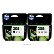 Pack 2 tinteiros originais Hp 305XL preto e cores (3YM62AE / 3YM63AE)