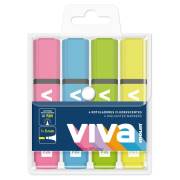 Pack 4 marcadores fluorescentes Molin Viva - Cores sortidas