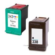 Pack 2 Tinteiros compatíveis Hp 338 preto + Hp 343 cores