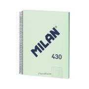 Caderno espiral Milan Serie 1918 - A4 / quadriculado / 80 folhas / verde